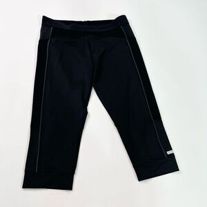 Adidas Crop Leggings Black Small Stella McCartney Mid-Rise Yoga Tights